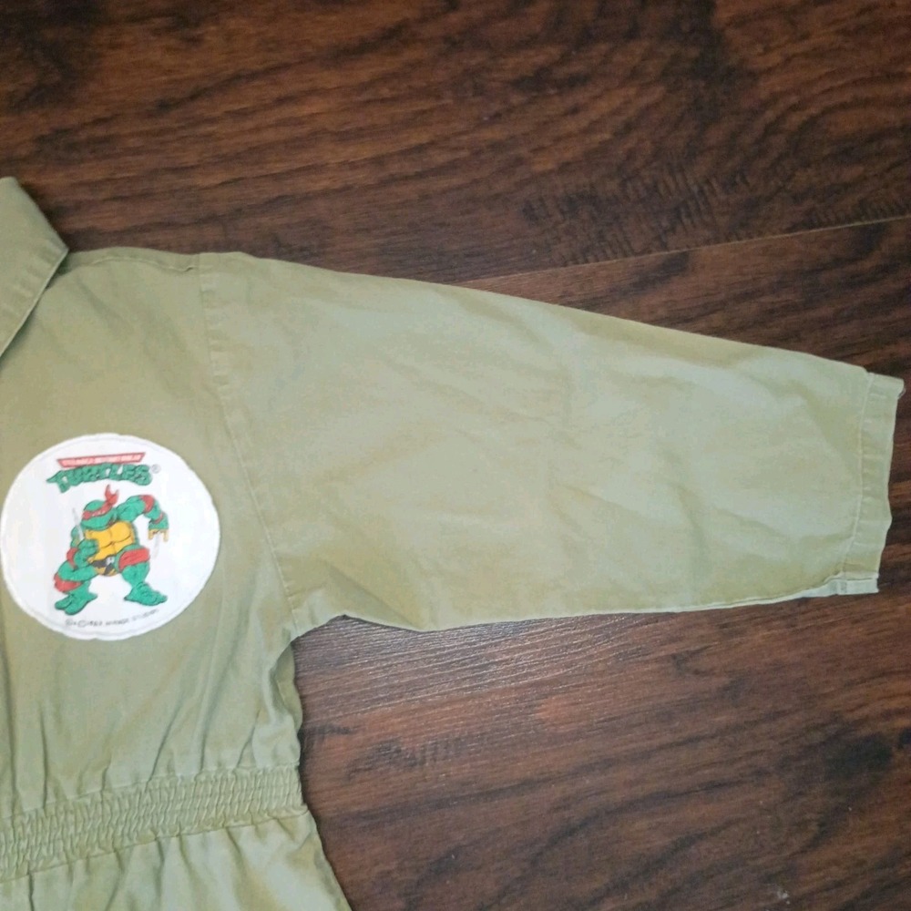 Vintage 1989 Teenage Mutant Ninja Turtles Mirage Jumpsuit Costume Size 6 Green - Picture 5 of 14